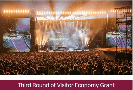 Elton John at Hope Estate with Subtitle of page about the visitor economy grant